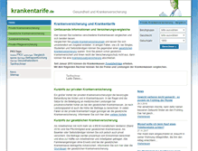 Tablet Screenshot of krankentarife.de